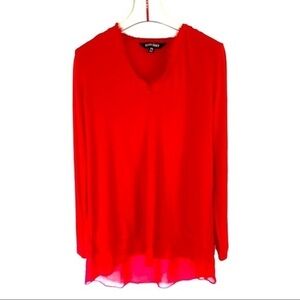 ELLEN TRACY red long sleeve top